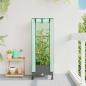 Preview: ARDEBO.de - Gartenplanter mit Gewächshausabdeckung und Rädern Hellgrau PP