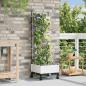 Preview: ARDEBO.de - Garten Blumenkübel mit Bewässerung und Rädern Weiß PP