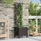 Preview: ARDEBO.de - Garten Blumenkübel mit Bewässerung und Rädern Braun PP