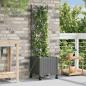 Preview: ARDEBO.de - Garten Blumenkübel mit Bewässerung und Rädern Hellgrau PP