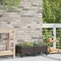 Preview: ARDEBO.de - Gartenpflanzer mit Rädern Braun 80 x 40 x 29 cm PP
