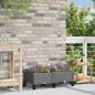 Preview: ARDEBO.de - Gartenpflanzer mit Rädern Hellgrau 80 x 40 x 33 cm PP