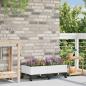 Preview: ARDEBO.de - Gartenpflanzer mit Rädern Weiß 80 x 40 x 33 cm PP