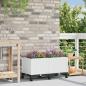 Preview: ARDEBO.de - Gartenpflanzer mit Rädern Weiß 80 x 40 x 48 cm PP