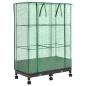 Preview: Gartenplanter mit Gewächshausabdeckung und Rädern 2 stk. Braun