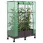 Preview: Gartenplanter mit Gewächshausabdeckung und Rädern 2 stk. Braun