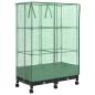 Preview: Gartenplanter mit Gew?chshausabdeckung und R?dern 2 stk. PP