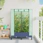 Preview: ARDEBO.de - Gartenplanter mit Gewächshausabdeckung und Rädern 2 stk. PP