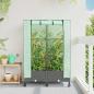 Preview: ARDEBO.de - Gartenplanter mit Gewächshausabdeckung und Rädern 2 stk. PP