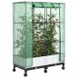 Preview: Gartenplanter mit Gewächshausabdeckung und Rädern 2 stk. Weiß