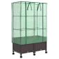 Preview: Gartenplanter mit Gewächshausabdeckung und Rädern 2 stk. Braun