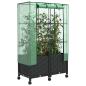 Preview: Gartenplanter mit Gewächshausabdeckung und Rädern 2 stk. PP