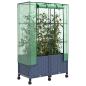 Preview: Gartenplanter mit Gewächshausabdeckung und Rädern 2 stk. PP
