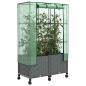 Preview: Gartenplanter mit Gewächshausabdeckung und Rädern 2 stk. PP