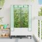 Preview: ARDEBO.de - Gartenplanter mit Gewächshausabdeckung und Rädern 2 stk. Weiß