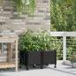 Preview: ARDEBO.de - Garten Blumenkübel mit Bewässerung und Rädern 2 Stk. Schwarz PP