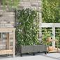 Preview: ARDEBO.de - Garten Blumenkübel mit Bewässerung und Rädern 2 Stk. Hellgrau