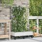 Preview: ARDEBO.de - Garten Blumenkübel mit Bewässerung und Rädern 2 Stk. Weiß PP