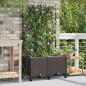Preview: ARDEBO.de - Garten Blumenkübel mit Bewässerung und Rädern 2 Stk. Braun PP
