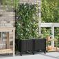 Preview: ARDEBO.de - Garten Blumenkübel mit Bewässerung und Rädern 2 Stk. Schwarz PP