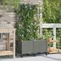 Preview: ARDEBO.de - Garten Blumenkübel mit Bewässerung und Rädern 2 Stk. Hellgrau