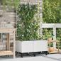Preview: ARDEBO.de - Garten Blumenkübel mit Bewässerung und Rädern 2 Stk. Weiß PP