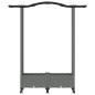 Preview: Hochbeet mit Rankgitter und Dach Hellgrau 124 x 40 x 129 cm PP