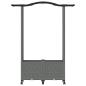 Preview: Hochbeet mit Rankgitter und Dach Hellgrau 125 x 40 x 144 cm PP