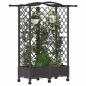 Preview: Hochbeet mit Rankgitter und Dach Braun 124 x 40 x 129 cm PP