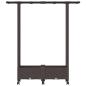 Preview: Hochbeet mit Rankgitter und Dach Braun 122,5 x 40 x 127 cm PP
