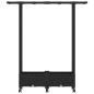 Preview: Hochbeet mit Rankgitter und Dach Schwarz 122,5 x 40 x 127 cm PP