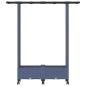 Preview: Hochbeet mit Rankgitter und Dach Grau 122,5 x 40 x 127 cm PP