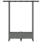 Preview: Hochbeet mit Rankgitter und Dach Hellgrau 122,5 x 40 x 127 cm