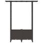Preview: Hochbeet mit Rankgitter und Dach Braun 124,5 x 40 x 142 cm PP