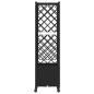 Preview: Hochbeet mit Rankgitter und Dach Schwarz 124,5 x 40 x 142 cm PP