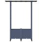 Preview: Hochbeet mit Rankgitter und Dach Grau 124,5 x 40 x 142 cm PP