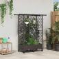 Preview: ARDEBO.de - Hochbeet mit Rankgitter und Dach Braun 124 x 40 x 127 cm PP