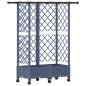 Preview: Hochbeet mit Rankgitter und Dach Grau 124 x 40 x 127 cm PP