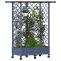 Preview: Hochbeet mit Rankgitter und Dach Grau 124 x 40 x 127 cm PP