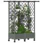 Preview: Hochbeet mit Rankgitter und Dach Hellgrau 124 x 40 x 127 cm PP