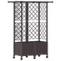 Preview: Hochbeet mit Rankgitter und Dach Braun 124 x 40 x 142 cm PP