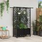 Preview: ARDEBO.de - Hochbeet mit Rankgitter und Dach Schwarz 124 x 40 x 142 cm PP