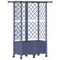 Preview: Hochbeet mit Rankgitter und Dach Grau 124 x 40 x 142 cm PP