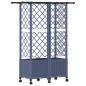 Preview: Hochbeet mit Rankgitter und Dach Grau 124 x 40 x 142 cm PP