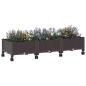 Preview: Gartenpflanzer mit Rädern Braun 120 x 40 x 29 cm PP