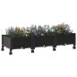 Preview: Gartenpflanzer mit Rädern Schwarz 120 x 40 x 29 cm PP