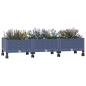 Preview: Gartenpflanzer mit Rädern Blaugrau 120 x 40 x 33 cm PP