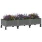 Preview: Gartenpflanzer mit Rädern Hellgrau 120 x 40 x 33 cm PP