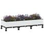Preview: Gartenpflanzer mit Rädern Weiß 120 x 40 x 29 cm PP