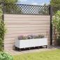 Preview: ARDEBO.de - Gartenpflanzer mit Rädern Weiß 120 x 40 x 48 cm PP